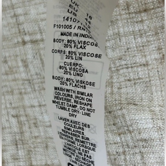 Asos NWOT flax blend tank top women’s 12 - Picture 3 of 4